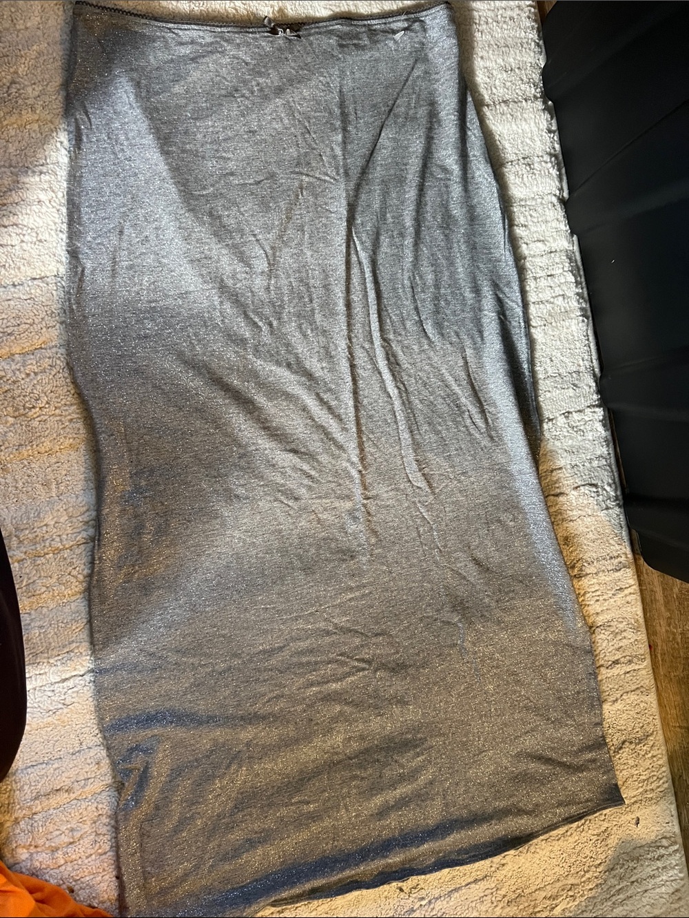 aerie Silver Metallic Maxi Skirt
